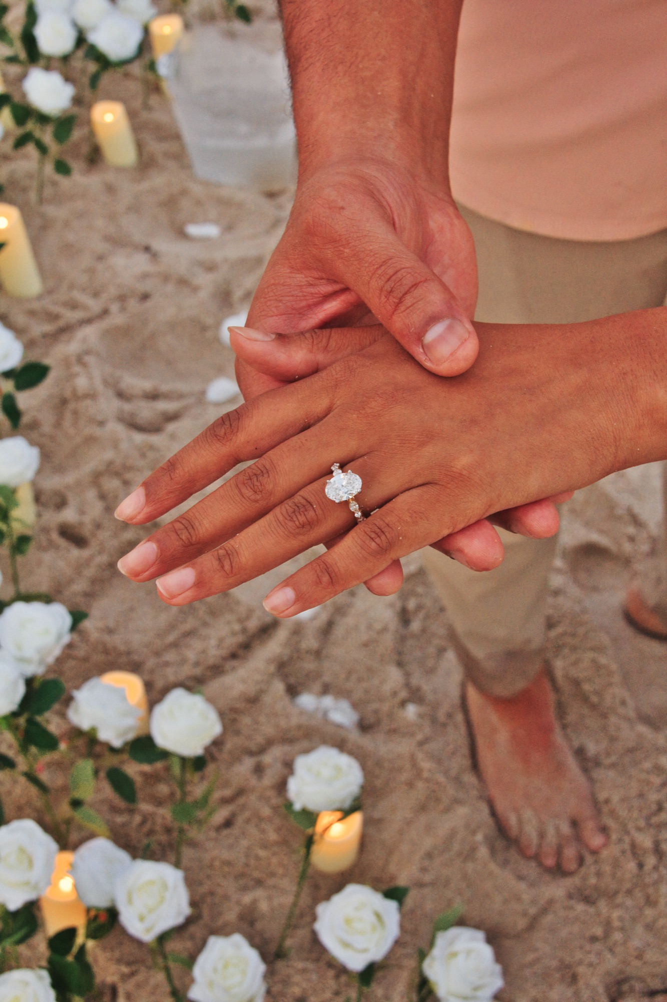 Engagement ring closeup